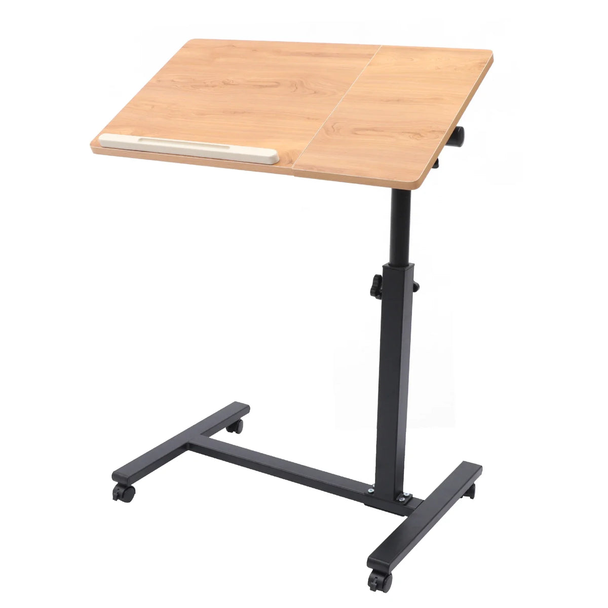 Mobile Laptop Table Adjustable 360° Rotation Computer Mobile Stand, Rolling Laptop Stand w/ Tilting Top 58-90cm