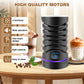 Hot Chocolate Machine 400W Milk Frothers Milk Steamer, 4 in 1 Electric Corded Milk Frother with Hot and Cold Function, Temperature Control Hot Chocolate Maker for Coffee Latte Cappuccino