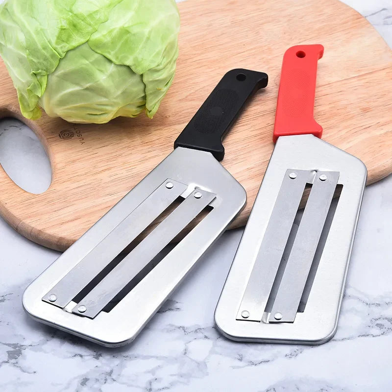 Vegetable Cutter Cabbage Slicer Black Double Slice Blade Fish Scale Cleaner Knive Kitchen Lightweight High Quality