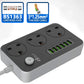 Cube Extension Lead with 6 USB Slots 13A 3250W Hulker 3 Gang Plug Socket with Switch 3 Way Power Strip with 6 USB Port 1.5M
