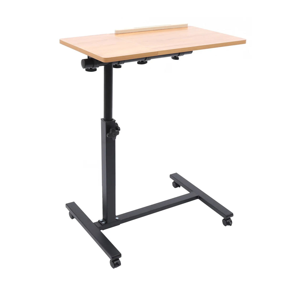 Mobile Laptop Table Adjustable 360° Rotation Computer Mobile Stand, Rolling Laptop Stand w/ Tilting Top 58-90cm