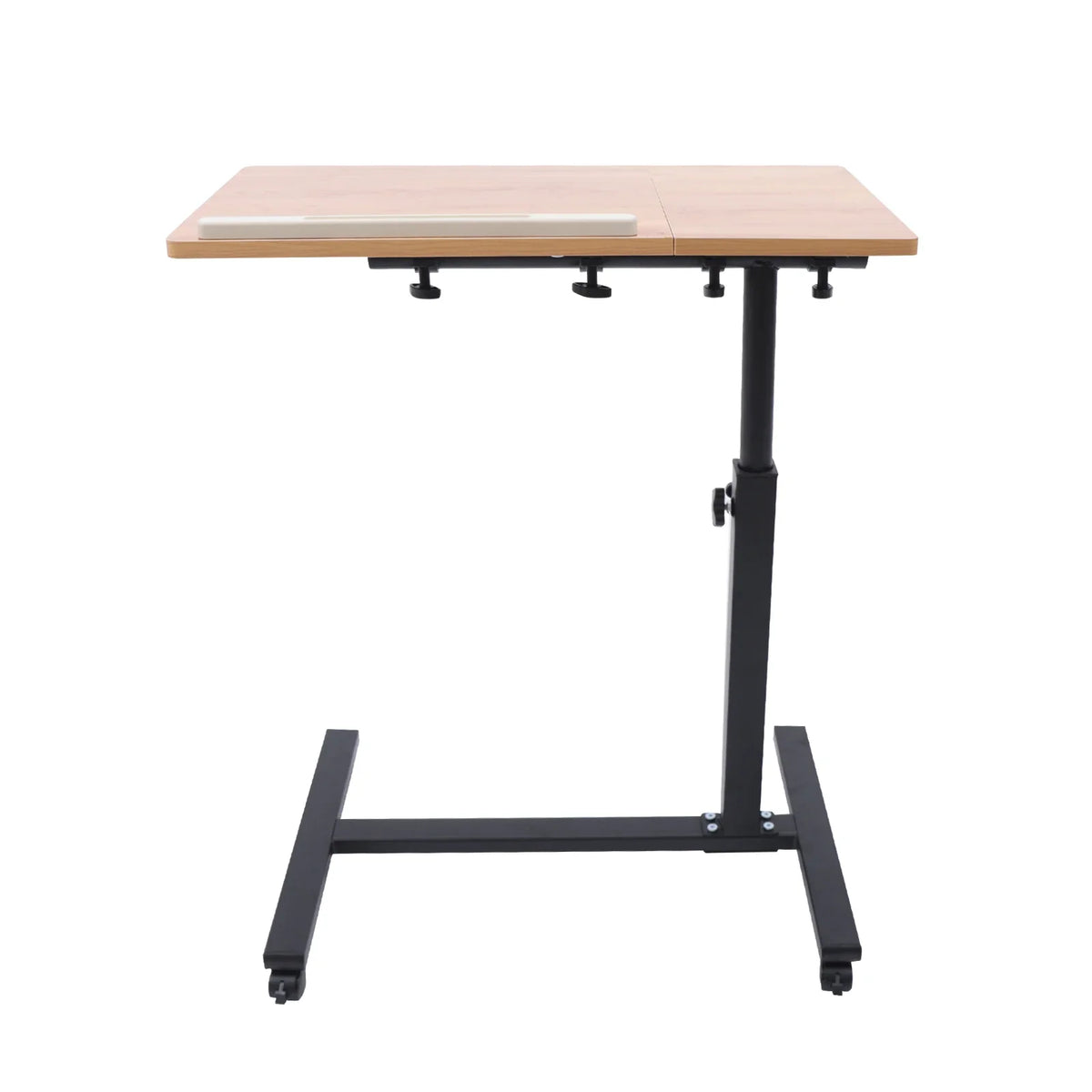 Mobile Laptop Table Adjustable 360° Rotation Computer Mobile Stand, Rolling Laptop Stand w/ Tilting Top 58-90cm