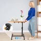 Mobile Laptop Table Adjustable 360° Rotation Computer Mobile Stand, Rolling Laptop Stand w/ Tilting Top 58-90cm