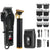 T9 Vintage Men's Electric Hair Clipper Beard Trimmer/Rechargeable Hair Cutting Machine With Nose Hair Trimmer Kit Boyfriend Gift