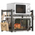Expandable Microwave Shelf, Microwave Oven Rack Stand Holder Kitchen Corner Shelf Desktop Printer Shelf Rack, Bakers Rack