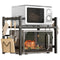 Expandable Microwave Shelf, Microwave Oven Rack Stand Holder Kitchen Corner Shelf Desktop Printer Shelf Rack, Bakers Rack