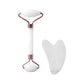 Dual Size Facial Massage Kit Double End Roller Heart Shape Gua Sha Board Skin Lifting Puffiness Reducing Home Spa Beauty Tool