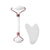 Dual Size Facial Massage Kit Double End Roller Heart Shape Gua Sha Board Skin Lifting Puffiness Reducing Home Spa Beauty Tool