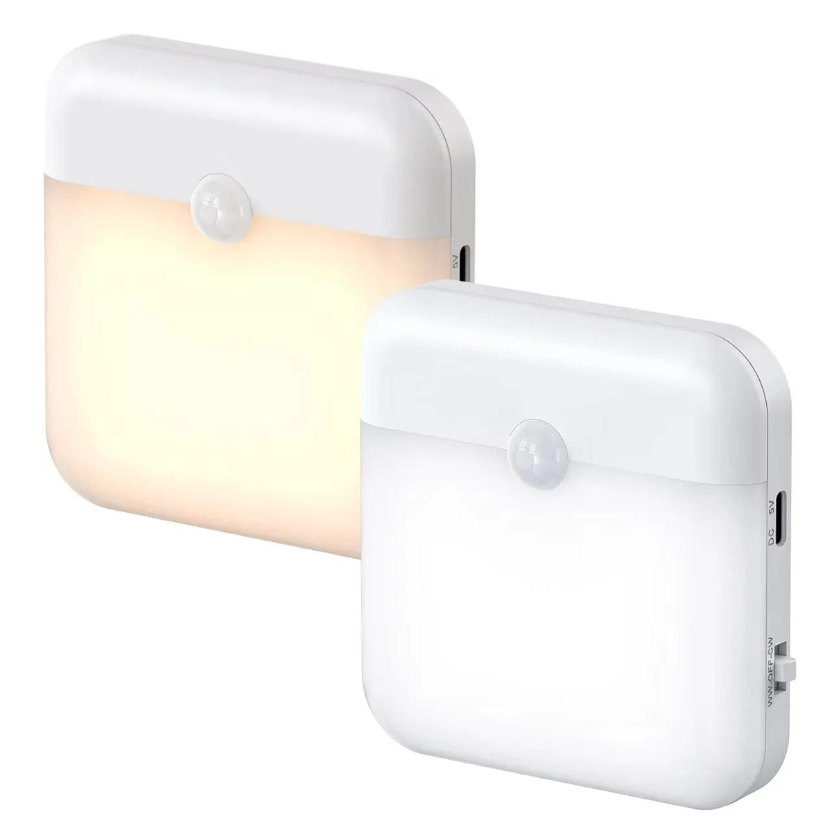 Motion Sensor Led Light Usb Charging Square Lamp for Bedroom Kitchen Stair Hallway Wardrobe Cupboard Lighting