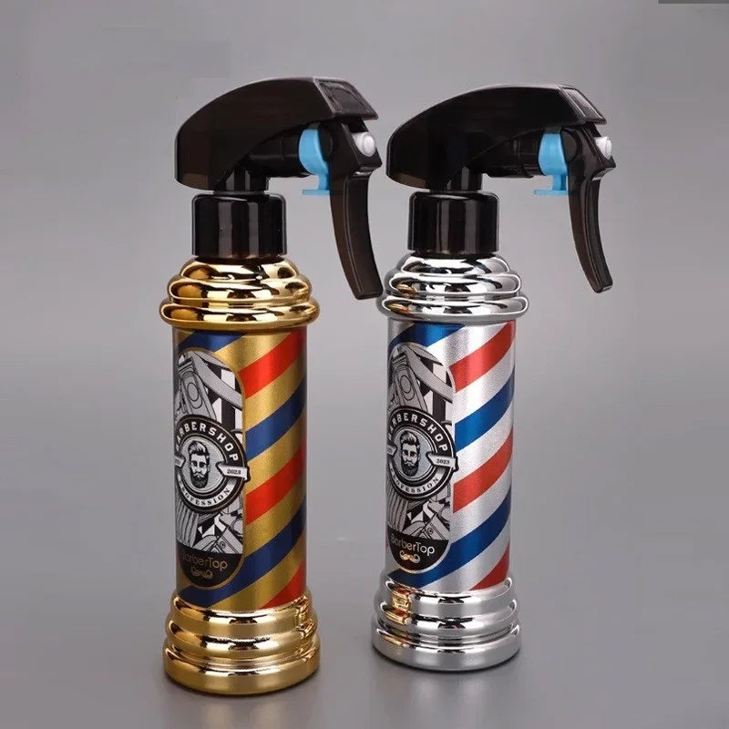 Professional Sanitizer Spray Bottle Vintage Glass with Nozzle Alcohol Disinfectant Dispenser for Barber Salon Hair Styling Tool