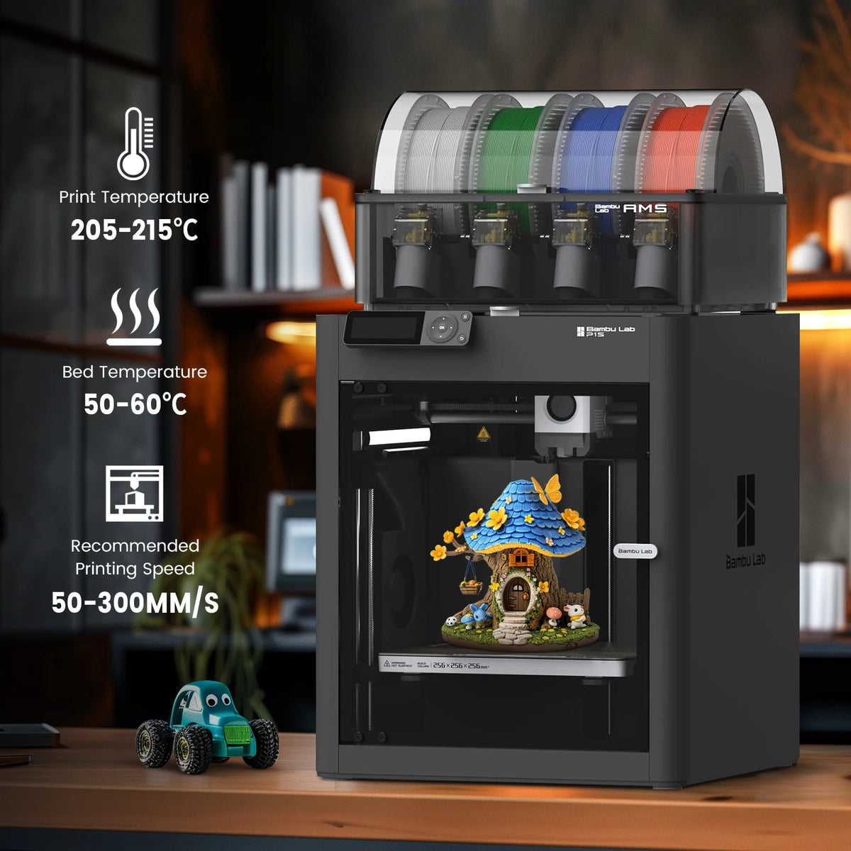 TECBEARS 1 Roll PLA Plus 3D Filament Printer 1.75mm ±0.02mm Environmentally Friendly, Smooth and Bubble-Free Filament FDM DIY Gift