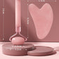 Dual Size Facial Massage Kit Double End Roller Heart Shape Gua Sha Board Skin Lifting Puffiness Reducing Home Spa Beauty Tool