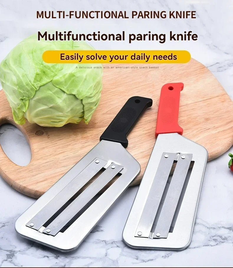 Vegetable Cutter Cabbage Slicer Black Double Slice Blade Fish Scale Cleaner Knive Kitchen Lightweight High Quality