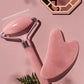 Dual Size Facial Massage Kit Double End Roller Heart Shape Gua Sha Board Skin Lifting Puffiness Reducing Home Spa Beauty Tool