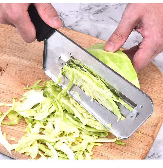 Vegetable Cutter Cabbage Slicer Black Double Slice Blade Fish Scale Cleaner Knive Kitchen Lightweight High Quality