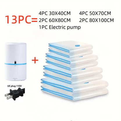 Vacuum Storage Bags More Space Save Compression Travel Seal Zipper for Clothes Pillows Bedding Closet Home Organizer