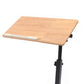 Mobile Laptop Table Adjustable 360° Rotation Computer Mobile Stand, Rolling Laptop Stand w/ Tilting Top 58-90cm