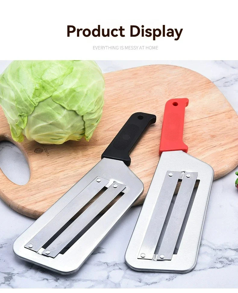 Vegetable Cutter Cabbage Slicer Black Double Slice Blade Fish Scale Cleaner Knive Kitchen Lightweight High Quality